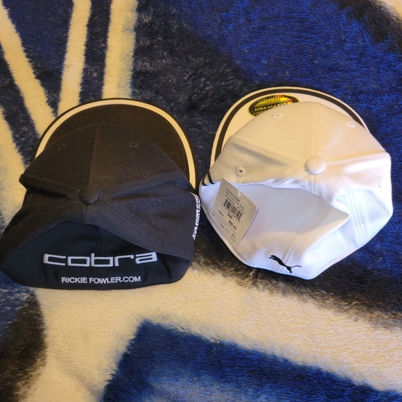 RICKIE FOWLER BLACK AND WHITE MONOLINE HATS SIZE S/M - Picture 2 of 3